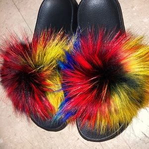 Colorful fur slides